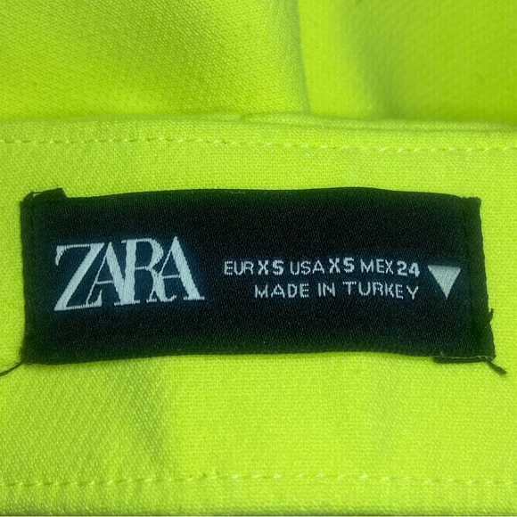 Zara Neon Lime Wrap-Front Skort size:XS - Picture 8 of 9
